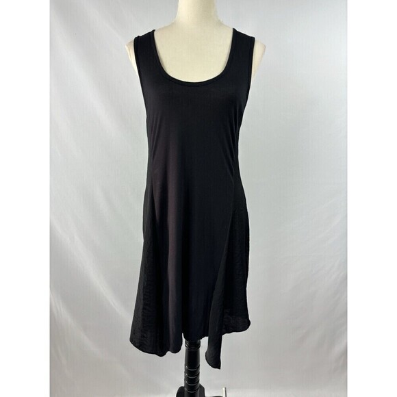 T by Alexander Wang Tank Dress Black Small Draped Cut Out Back LBD - Picture 1 of 12